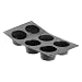 De Buyer-Moul Flex-1962.01-Moul ' Flex Noir - Plaque de 6  Muffins