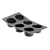 De Buyer-Moul Flex-1962.01-Moul ' Flex Noir - Plaque de 6  Muffins