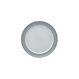 DENBY MIST WIDE RIMMED TEA PLATE