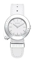 Versus By Versace Ladies 'Steel' White Leather Strap Watch