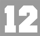 Seahawks 12th Man Solid Decal Sticker - Size:9.0 x 10.2 inches - Color:White