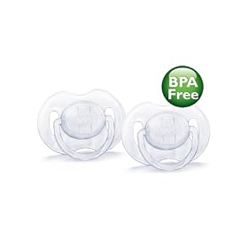 Philips AVENT Translucent Orthodontic Infant Pacifier, Clear, 0-6 Months