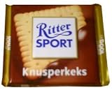 Ritter Sport Milk Chocolate with Butter Biscuit, 100g