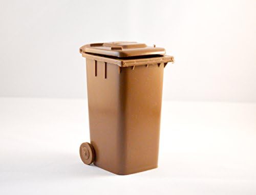 Set of 3 Mini Trash Cans - (Blue, Brown, Green)