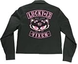 Lucky 13 Doll's VIXEN KITTY Womens Black Lined Chino Jacket