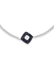 Genuine .925 Sterling Silver Diamond & Sapphire Bracelet 3.2 Grams . 100% Satisfaction Guaranteed.