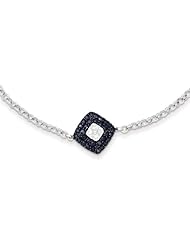 Sterling Silver Diamond & Sapphire Bracelet
