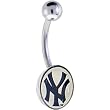 Major League Baseball Logo CURVED Belly Ring - New York Yankees