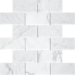 CARRARA MARBLE 3x6" SUBWAY HONED TILE VENATO