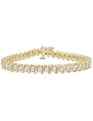 Diamond S Tennis Bracelet 18K Yellow Gold - 2.00 CT Diamonds