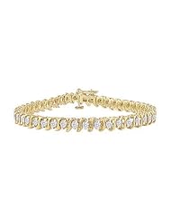 Diamond S Tennis Bracelet 14K Yellow Gold - 2.00 CT Diamonds