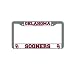University of Oklahoma Sooners - Metal License Plate Frame w/classic white design