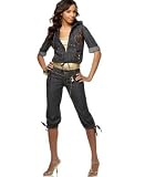 Baby Phat - Baby Phat Cropped Denim Hoodie & Tie-Cuff Denim Capri