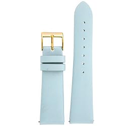 Watch Band Blue Satin Fabric with Leather lining