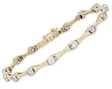 Two-tone Bamboo Diamond Bracelet
