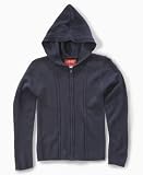Izod Lux Little Girl EDV Zip Cable Cardigan
