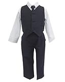 Navy Blue & White Baby Boy & Boys Complete Special occasion suit, Shirt, Tie, Vest, Pants
