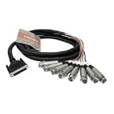 Hosa DTF803 3 metre 8 way DB25 to F/XLR loom
