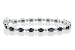 11 Carat Sapphire Sterling Silver Bracelet with Diamond Accents