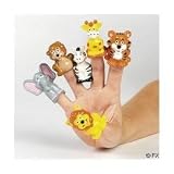 24 Safari Zoo Theme Finger Puppets