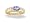 14K Yellow Gold Genuine Oval Tanzanite and Diamond Ring - Size 4