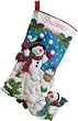 Bucilla 86301 Snowman Games Stocking Felt Applique Kit, 18-Inch