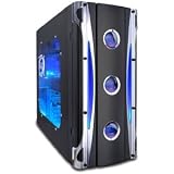 Aspire Black X-Cruiser Case ATX Mid-Tower Case with Clear Side, Front USB, Audio and Firewire Ports
