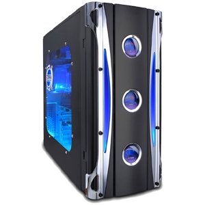 Aspire Black X-Cruiser Case ATX Mid-Tower Case with Clear Side, Front USB, Audio and Firewire Ports