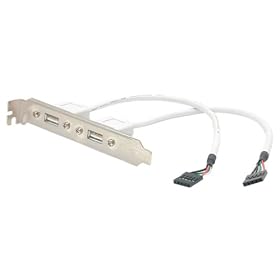 StarTech.com 2-Outlet USB Plate For PC Motherboards