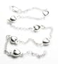 Elegant Rolo with Heart Station Anklet - JewelryWeb