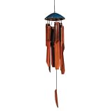 Asli Arts Large Spun Top Bamboo 39 Inch Chime, Sky Blue