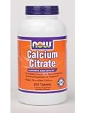 NOW Foods Calcium Citrate Tabs, 250 ct (Pack of 2)