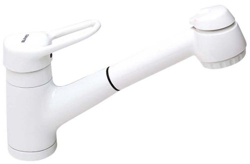 Blanco 157-074R-WH Classic Pull-Out Spray Kitchen Faucet, White Finish