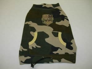 Puppy Luck J07-S Army Fleece Vest Medium Dog Clothing