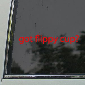 Got Flippy Cup? Red Decal Beer Pong College Alcohol Red Sticker