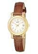 Citizen Eco-Drive Women's Gold-Tone Leather Watch #EW0682-04A
