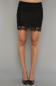 BB Dakota The Garbo Lace Skirt in Black,Skirts for Women