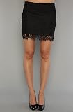 BB Dakota The Garbo Lace Skirt in Black,Skirts for Women