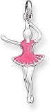Enameled Ballerina Charm, Sterling Silver