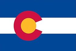 Valley Forge Nylon Colorado State Flag, measures 3-Foot x 5-Foot