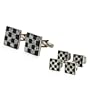 Diamond Dust Checkerboard Cufflinks and Studs