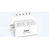 USB Charger - ROKER 8A / 5-Port Desktop USB Charging Station With Built in 2 Surge Protected Outlets Power Strip and Gadget Stand