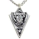 Oakland Raiders Chain Necklace & Pewter Pendant - NFL Football Fan Shop Sports Team Merchandise
