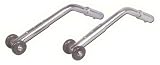 ` Adj. Anti-Tippers w/Wheels(pr) 1 Pr/Bx * Universal chrome * Unique spring-loaded flip-lock mech