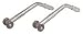 `Adj. Anti-Tippers w/Wheels(pr) 1 Pr/Bx * Universal chrome * Unique spring-loaded flip-lock mecha