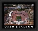 Horseshoe Ohio State Buckeyes Aerial Framed Print