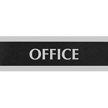 U.S. Stamp & Sign HeadLine Century Series 3x9 Inch Office Sign, Black and Silver, 4762