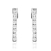 1.70 Ct. TW Round Diamond Inside/Outside Hoop Huggie Earrings in 14 kt White Gold