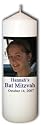 Bat Mitzvah Personalized, Custom Photo Gift Candle, 9" H x 3" W