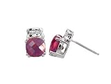 14K 2.10 CTW Garnet & Diamond Earrings